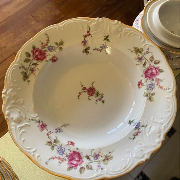 Sheraton Rose Walbrzych Fine China of Poland pattern 9025 1950s mid century - Picture 5 of 10